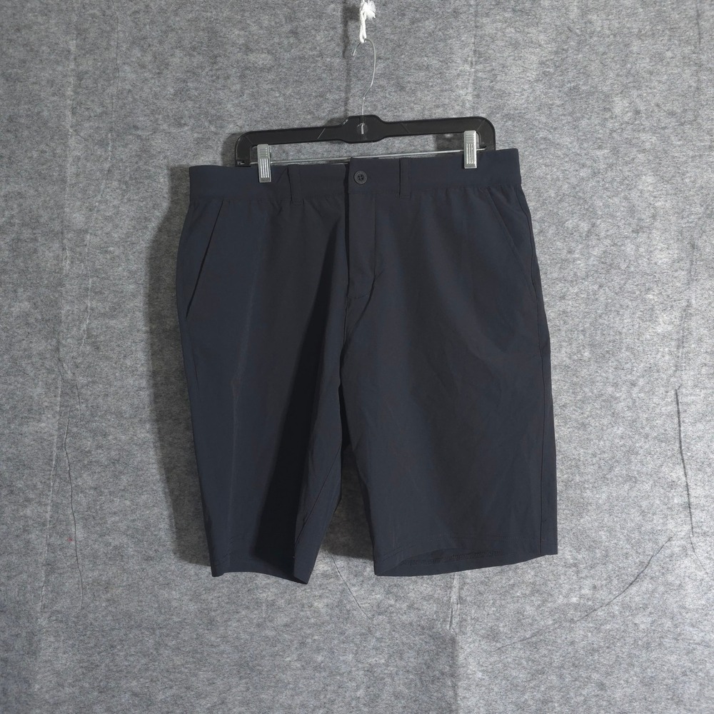 Lyle & Scott Mens Shorts Size 34 True Black Golf Casual Flat Front Performance